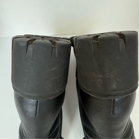 Sun & Stone Edgy Platform Chunky Block Heel Combat Moto Boots | Black | Sz 9 - Picture 7 of 14